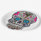 glitter Sugar Skull paper borden Papieren Bordje (Gekanteld)