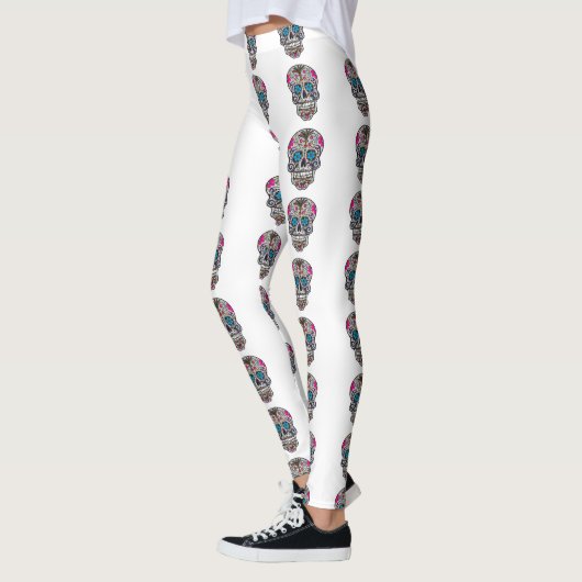 glitter Sugar Skull-peulen Leggings (Links)