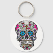 glitter Sugar Skull Sleutelhanger (Voorkant)