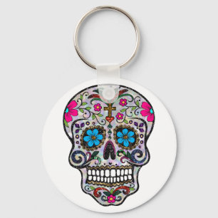 glitter Sugar Skull Sleutelhanger
