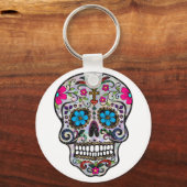 glitter Sugar Skull Sleutelhanger (Voorkant)