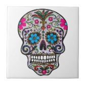 glitter Sugar Skull Tegeltje (Voorkant)