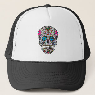 glitter Sugar Skull Trucker Pet