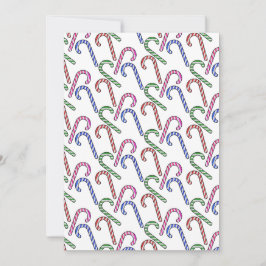 Glitter Suikerstok Patroon Feestdagenkaart