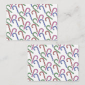 Glitter Suikerstok Patroon Notitiekaartje (Voorkant / Achterkant)