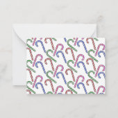 Glitter Suikerstok Patroon Notitiekaartje (Achterkant)