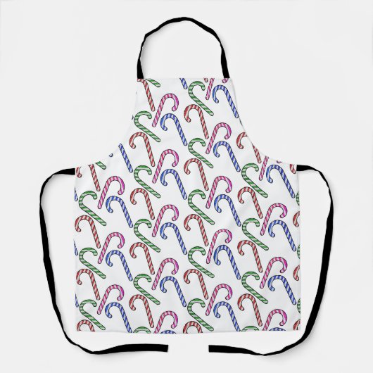 Glitter Suikerstok Strepenpatroon Schort (Voorkant)