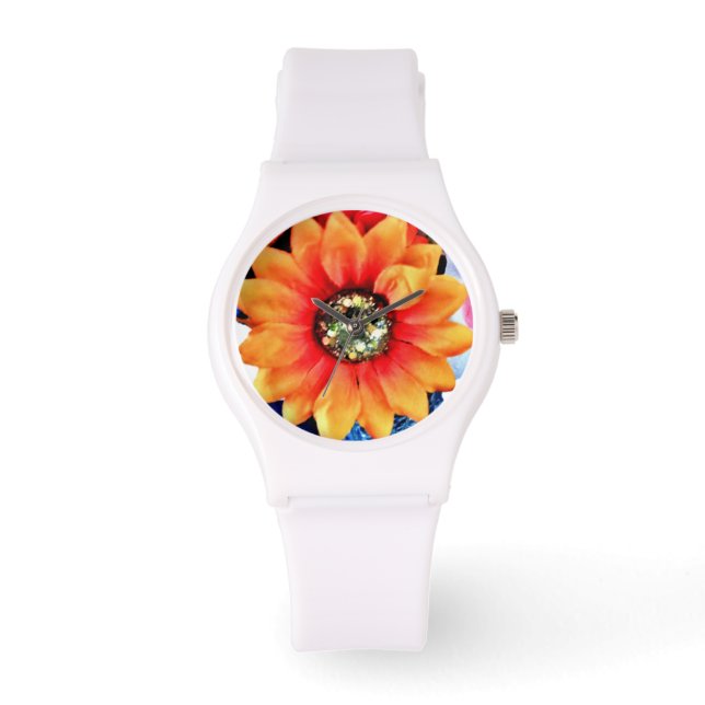 Glitter Sunflower Horloge (Voorkant)