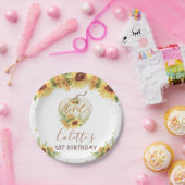 Glitter Sunflower Pumpkin 1st Birthday Bord (Feest)