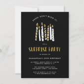Glitter Surprise Birthday Party (Gouden Glitter Ve Kaart (Voorkant)