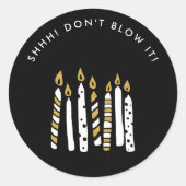 Glitter Surprise Birthday Party (Gouden Glitter Ve Ronde Sticker (Voorkant)