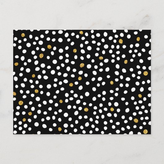 Glitter Surprise Birthday Party (Gouden Glitter Ve Uitnodiging Briefkaart (Achterkant)