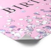 Glitter Sweet 16 Birthday Party Pink Poster (Hoek)