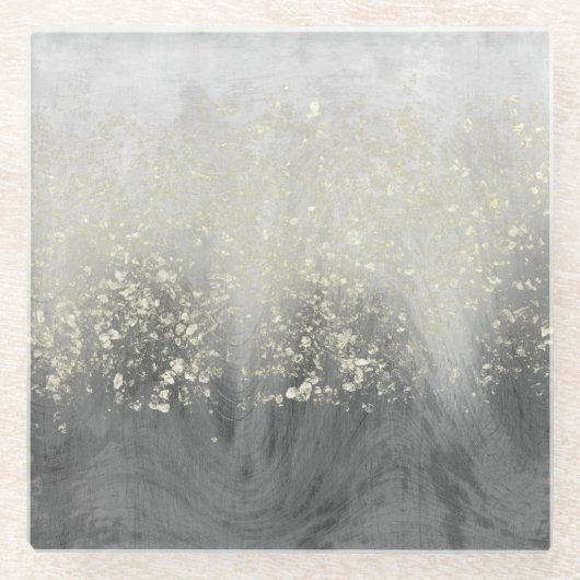 Glitter Swirl Glazen Onderzetter (Voorkant)