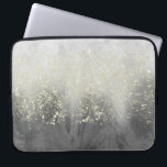 Glitter Swirl Laptop Sleeve<br><div class="desc">Glitter Swirl I van Jennifer Goldberger. Ontwerp met prachtige grijze rondjes en gouden flecks.</div>