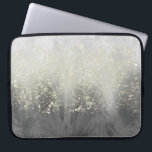 Glitter Swirl Laptop Sleeve<br><div class="desc">Glitter Swirl I van Jennifer Goldberger. Ontwerp met prachtige grijze rondjes en gouden flecks.</div>