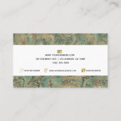 Glitter Swirl Luxury Style voor Gold en Minty Turq Visitekaartje (Achterkant)