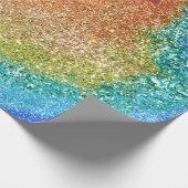 Glitter Swirl, regenboogstraal voor games Cadeaupapier (Hoek)