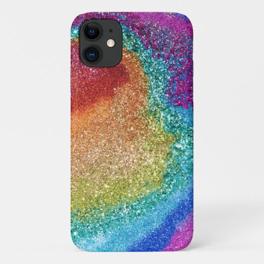 Glitter Swirl, regenboogstraal voor games Case-Mate iPhone Case (Achterkant)