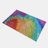 Glitter Swirl, regenboogstraal voor games Deurmat (Schuin)