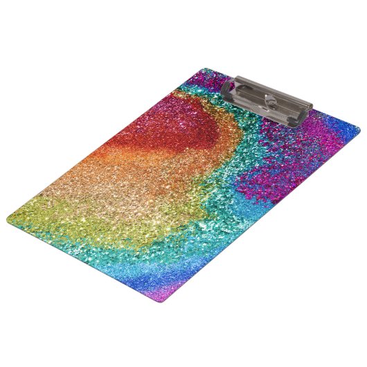 Glitter Swirl, regenboogstraal voor games Klembord (Gekanteld)