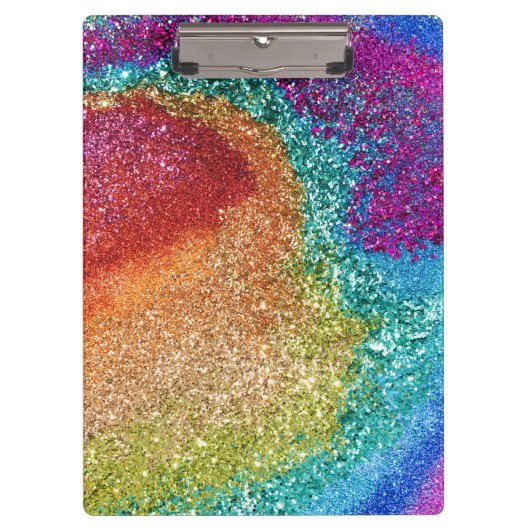 Glitter Swirl, regenboogstraal voor games Klembord (Voorkant)