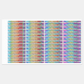 Glitter Swirl, regenboogstraal voor games Labels (Vel)