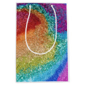 Glitter Swirl, regenboogstraal voor games Medium Cadeauzakje (Voorkant)