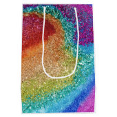 Glitter Swirl, regenboogstraal voor games Medium Cadeauzakje (Achterkant)