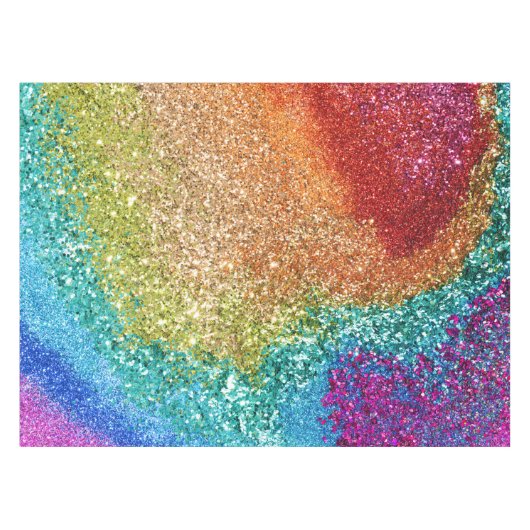 Glitter Swirl, regenboogstraal voor games Tafelkleed (Voorkant (Horizontaal))