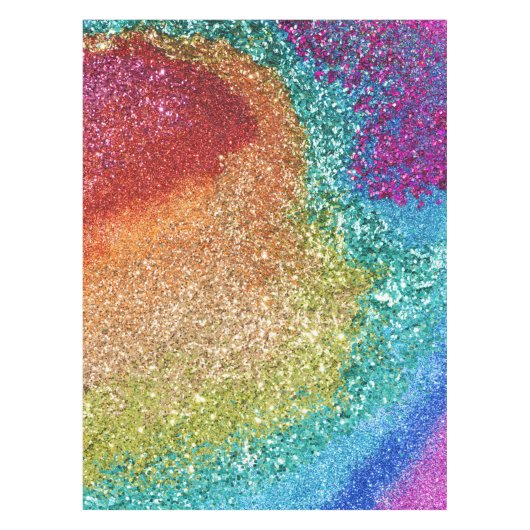 Glitter Swirl, regenboogstraal voor games Tafelkleed (Voorkant)