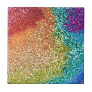 Glitter Swirl, regenboogstraal voor games Tegeltje