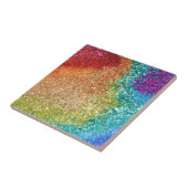 Glitter Swirl, regenboogstraal voor games Tegeltje (Zijkant)
