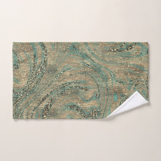Glitter Swirl Sparkle Bad Handdoek (Handdoek)