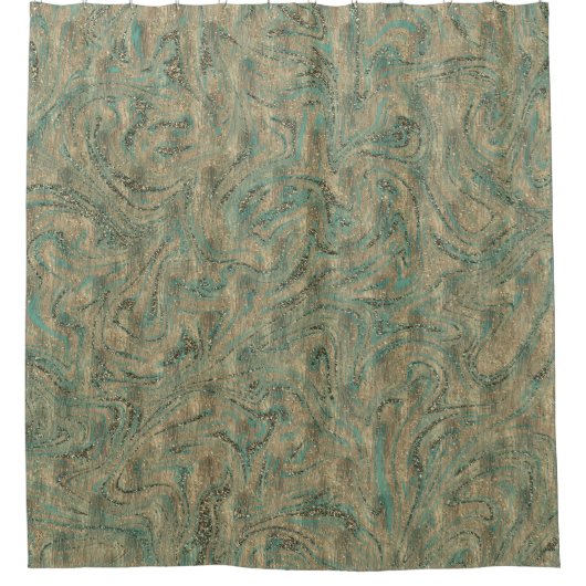 Glitter Swirl Sparkle Douchegordijn (Voorkant)