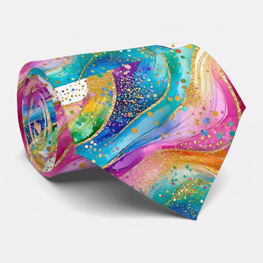 Glitter Swirl-Stropdas Stropdas (Opgerold)