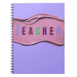 Glitter Teacher Colorful Letters Notitieboek