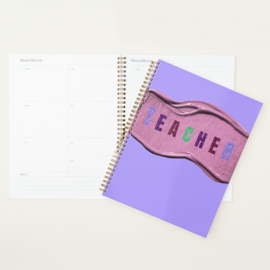 Glitter Teacher Colorful Letters  Planner (Display)