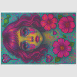 Glitter Tears & Snoep Dreams Decoupage Paper Girl Tissuepapier