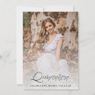 Glitter Tendencia Quinceañera Español Foto Moderna