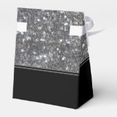 Glitter Tent monogrammed Silver Sparkle Bedankdoosjes (Achterkant)