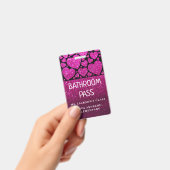 Glitter terug naar school Hearts Bathroom Hall Pas Badge (Handheld)