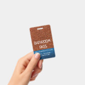 Glitter Terug naar school Kleuren Badkamer Hal Pas Badge (Handheld)