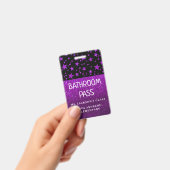 Glitter terug naar school Stars Bathroom Hall Pass Badge (Handheld)