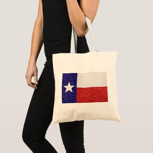 Glitter Texaanse vlag herbruikbare canvas tas (Voorkant (product))