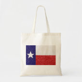 Glitter Texaanse vlag herbruikbare canvas tas (Voorkant)