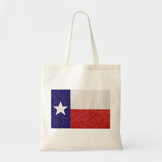 Glitter Texaanse vlag herbruikbare canvas tas (Voorkant)