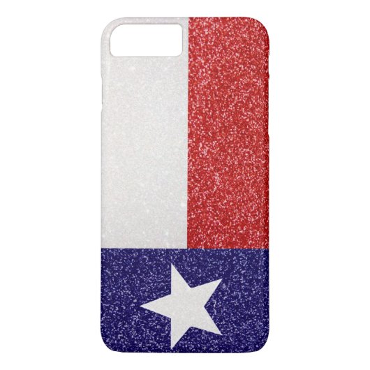 Glitter Texaanse vlag iPhone 7 hoesje (Achterkant)
