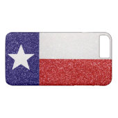 Glitter Texaanse vlag iPhone 7 hoesje (Achterkant (Horizontaal))