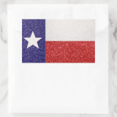 Glitter Texas flag rechthoek stickers (Tas)